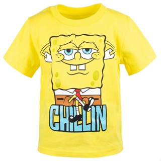 เสื้อยืดแขนสั้น พิมพ์ลายการ์ตูน SpongeBob SquarePants Pie Daxing Octopus Brother Crab Boss สําหรับผู้ใหญ่ ผู้ชาย และผู้หญิง ไซซ์ XS-3XL