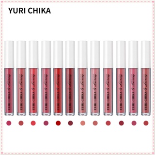 Yuri Chika Matte Lip Gloss Soft Fog Velvet Smooth Moisturizing ลิปสติก Non-stick Cup High Color Rendering Long Lasting Lip แต่งหน้า JOYFEEL