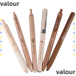 Valour ปากกาหมึกเจล 0.5 มม. สีดํา น่ารัก ยืดหดได้ 5 ชิ้น