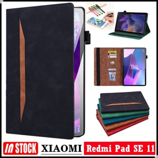 เคสหนัง กันกระแทก พร้อมช่องใส่ปากกา สําหรับ Xiaomi Redmi Pad SE 11 นิ้ว 2023