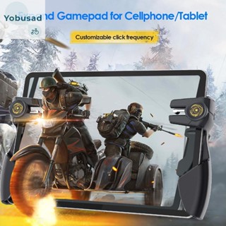 [Yobusad.th] เกมแพดทริกเกอร์ควบคุมเกม PUBG แบบหกนิ้ว สําหรับแท็บเล็ต โทรศัพท์มือถือ