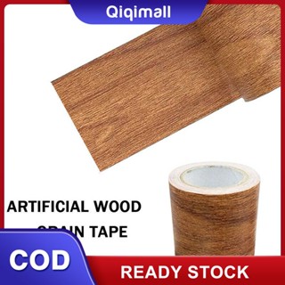 สมจริง Woodgrain เทปพันท่อซ่อมแซมมีกาวในตัวสำหรับการดูแลเฟอร์นิเจอร์การปรับปรุงบ้านสมจริงลายไม้โซฟามีกาวในตัวการปรับปรุงเฟอร์นิเจอร์เทปพันท่อซ่อมแซม &amp;#39;QIQI