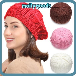Moilyhd หมวกเบเร่ต์ ผู้หญิง หรูหรา อบอุ่น วินเทจ หมวกจิตรกร