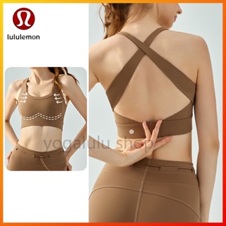 Lululemon สปอร์ตบรา เซ็กซี่ ไม่มีรอยต่อ หัวเข็มขัดด้านหลัง สําหรับเล่นโยคะ DSG599