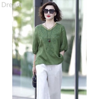 Cotton and linen large size suit your wife broad wife high-end cotton and linen new summer two-piece set