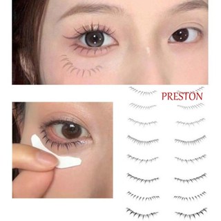 Preston สติกเกอร์รอยสักขนตาล่าง 3D กันน้ํา ใช้แล้วทิ้ง สีดํา 4 8 คู่