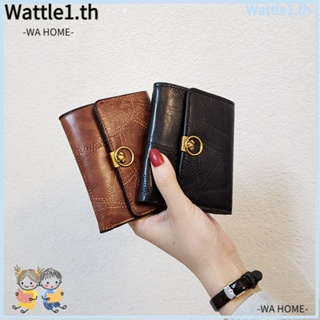 Wttle กระเป๋าสตางค์ ใบสั้น หนัง PU ขนาดเล็ก แฟชั่น