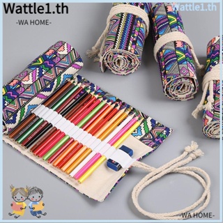 Wttle กระเป๋าดินสอ กระเป๋าเครื่องสําอาง เครื่องเขียน 12 24 36 48 72 หลุม