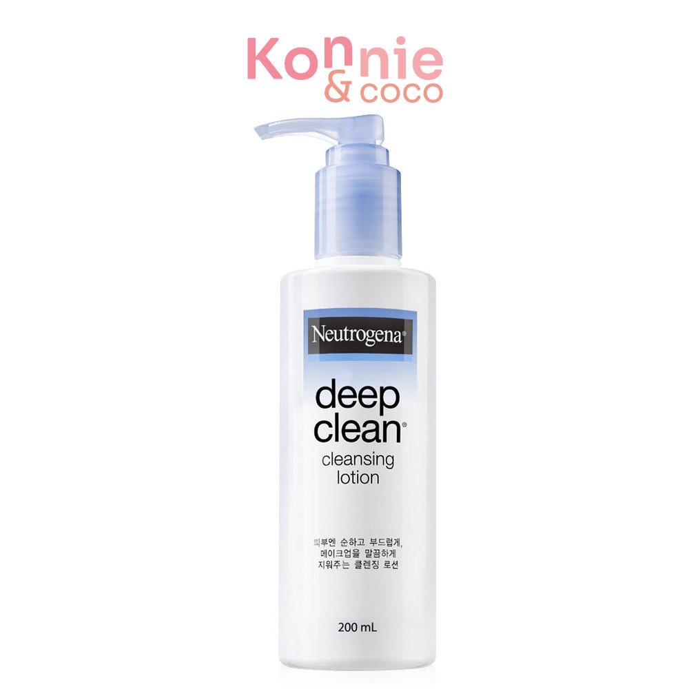 Neutrogena Deep Clean Cleansing Lotion 200ml นูโทรจีนา เมคอัพรีมูฟเวอร์เนื้อโลชั่น.