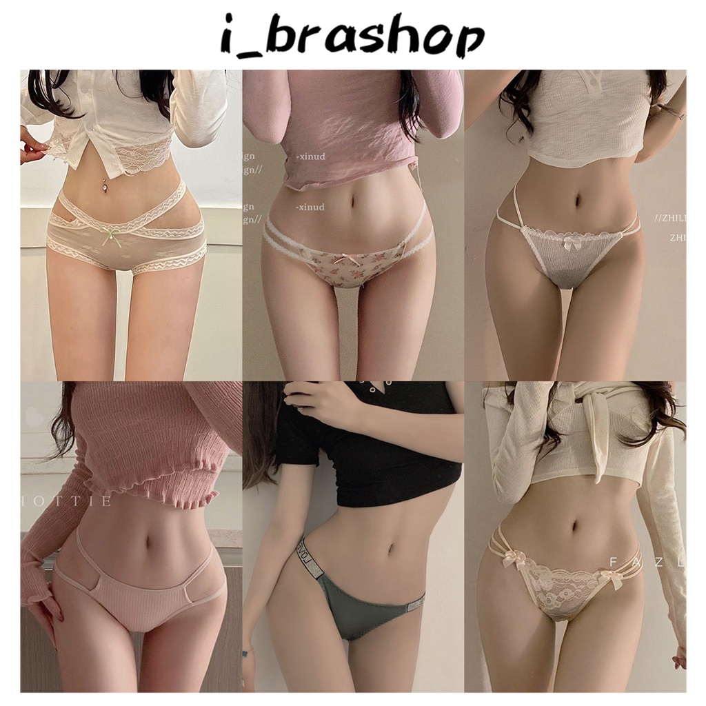 ลดล้างสต๊อก i_brashop กางเกงชั้นใน กางเกงในบิกินี เอวตำ่เนื้อผ้าอย่างดี ใส่สบาย ระบายอากาศ ADBAI11