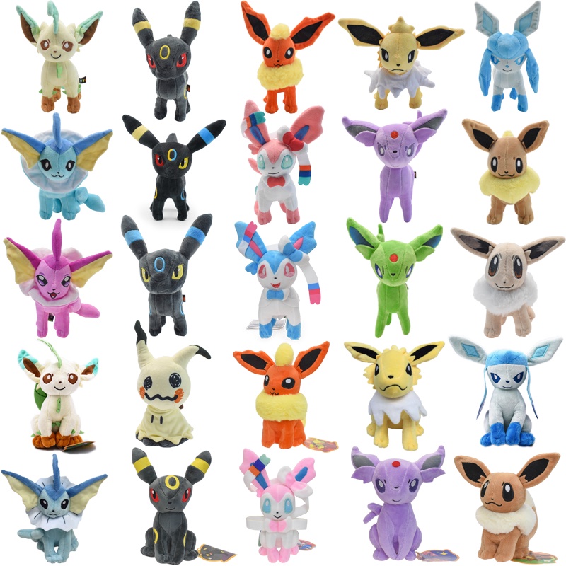 25 Styles Pokemon Pulsh Toys Mimikyu Shiny Eevee Umbreon Flareon Jolteon Glaceon Vaporeon Sylveon Es