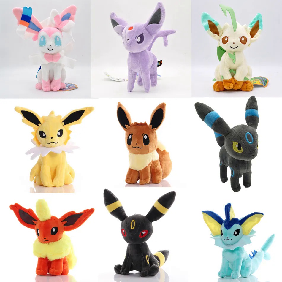 25cm Umbreon Plush Toys Doll Kawaii Anime Pokemon Umbreon Plush Soft Stuffed Animals Toys for Childr