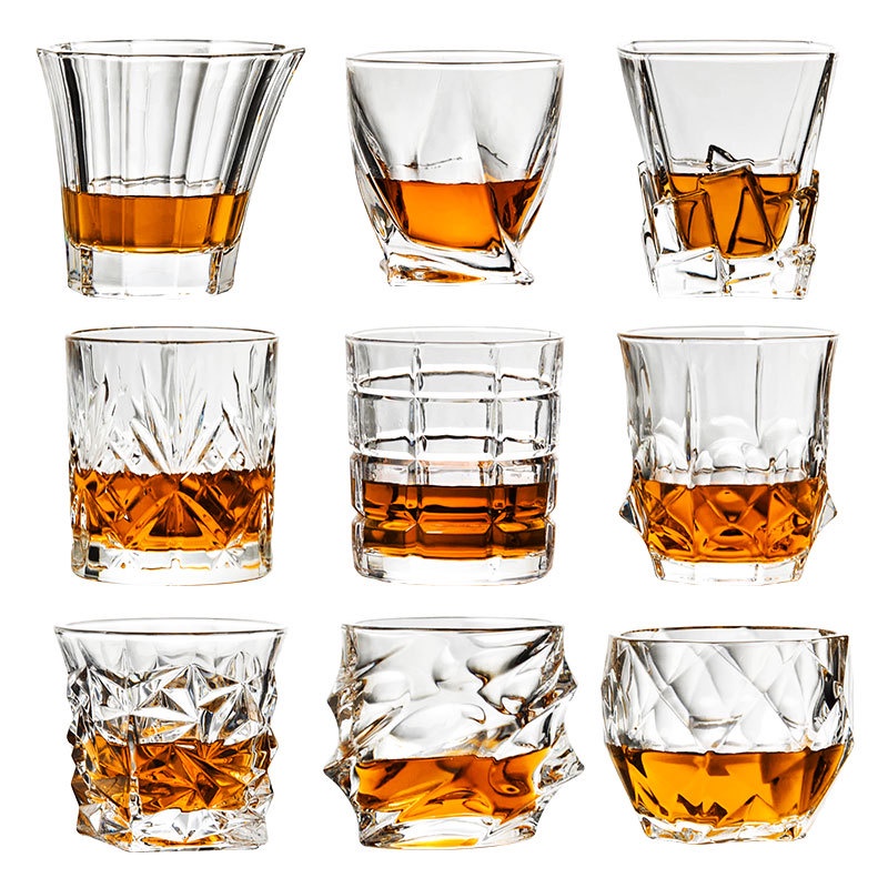 Crystal glass, whiskey glass, foreign wine glass, classical glass, drinking glass, brandy glass, bar