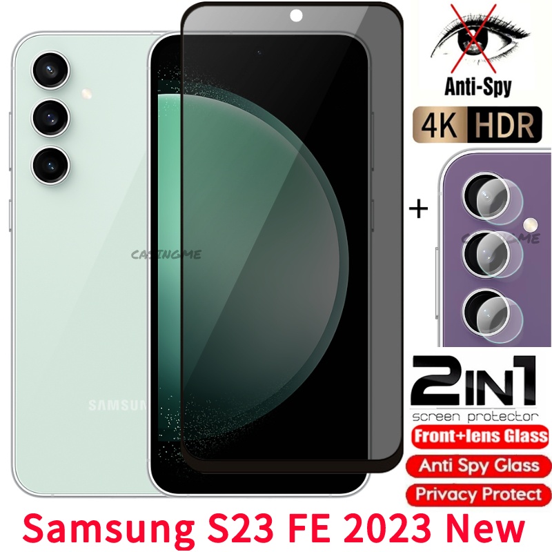 Samsung S24 FE 2024 กระจกนิรภัยส ่ วนตัว Anti-Spy Full Cover Screen Protector Anti Peek ความเป ็ นส ่ วนตัวฟิล ์ มสําหรับ Samsung Galaxy S23FE S 23 23 23S S23 FE Plus 4G 5G Anti Peek ความเป ็ นส ่ วนตัวฟิล ์ ม