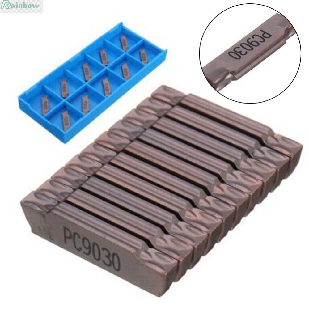 เม็ดมีดคาร์ไบด์ MGMN300-M PC9030 3 มม. สําหรับเครื่องมือตัดร่อง MGEHR MGIVR 10 ชิ้น