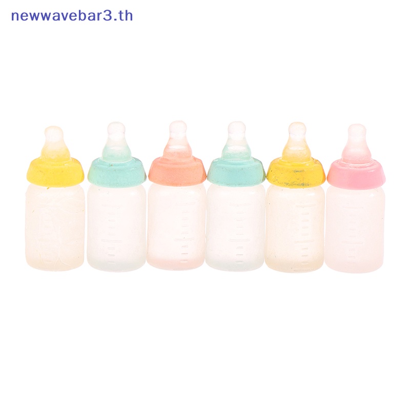 {}newwave} โมเดลขวดนมจิ๋ว 1:12 สําหรับตกแต่งบ้านตุ๊กตา 6 ชิ้น {TH}