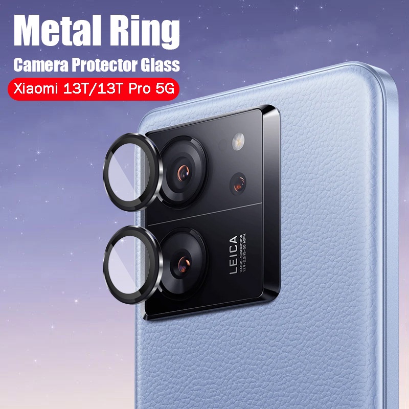 ฟิล์มป้องกันด้านหลังสําหรับ Xiaomi 14T 13T Pro 13 T Mi13T 13TPro 14TPro Mi14T 5G 3D ฝาครอบโลหะผสมกระจกนิรภัยโลหะแหวนกล้องด้านหลังป้องกันหน้าจอเลนส์ฟิล์ม
