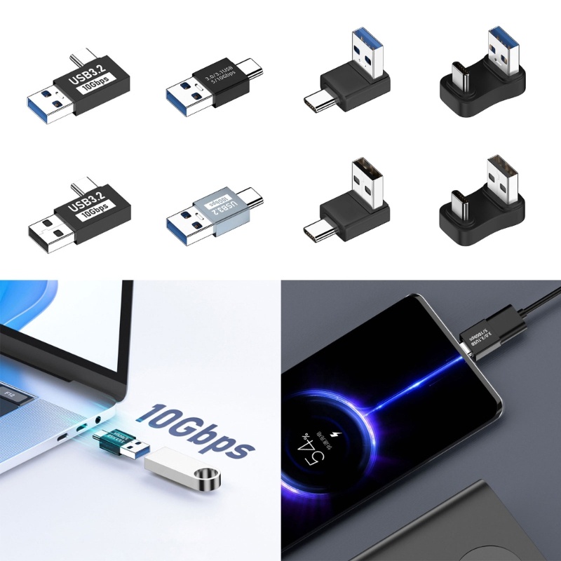 XU Universal USB C Male to USB3 1 Male Adapter Converter 10Gbps Data Rate Adapter Charger Data Conve