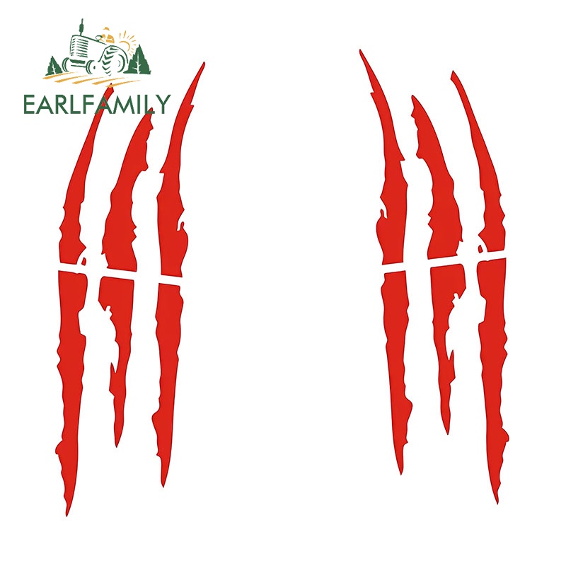 Earlfamily 13 ซม.Monster Claws รถสติกเกอร ์ รถรถจักรยานยนต ์ แล ็ ปท ็ อป Windows ครีมกันแดดไวนิล Decals กันน ้ ําแฟชั ่ นรถอุปกรณ ์ เสริม