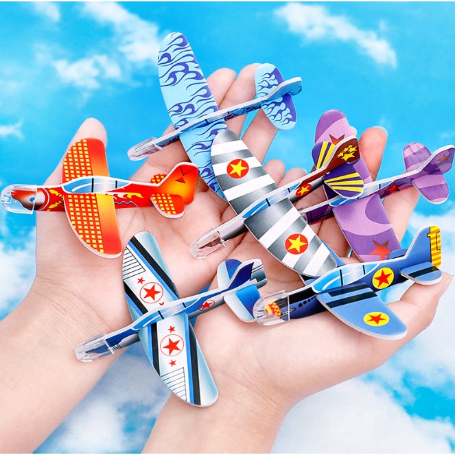 เครื่องบินโฟม ขนาดเล็ก ของเล่นเด็ก ประกอบง่าย S0233 โยนมือ เครื่องบิน DIY เครื่องร่อนบิน แฮนด์เมด ปาร์ตี้วันเกิด