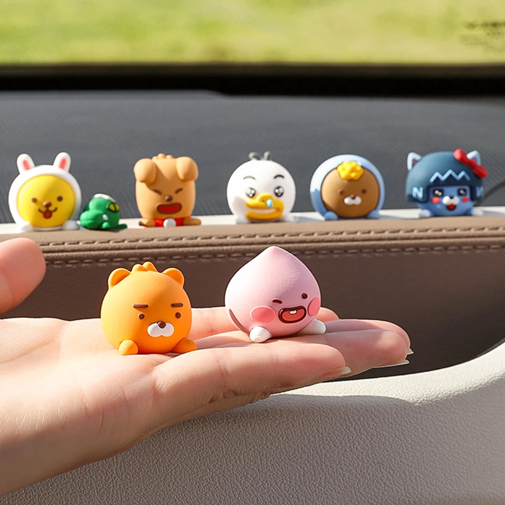 Kakaofriends Figurine Car Ornaments Car Center Console Dashboard Interior Decor Anime Doll Car Suppl