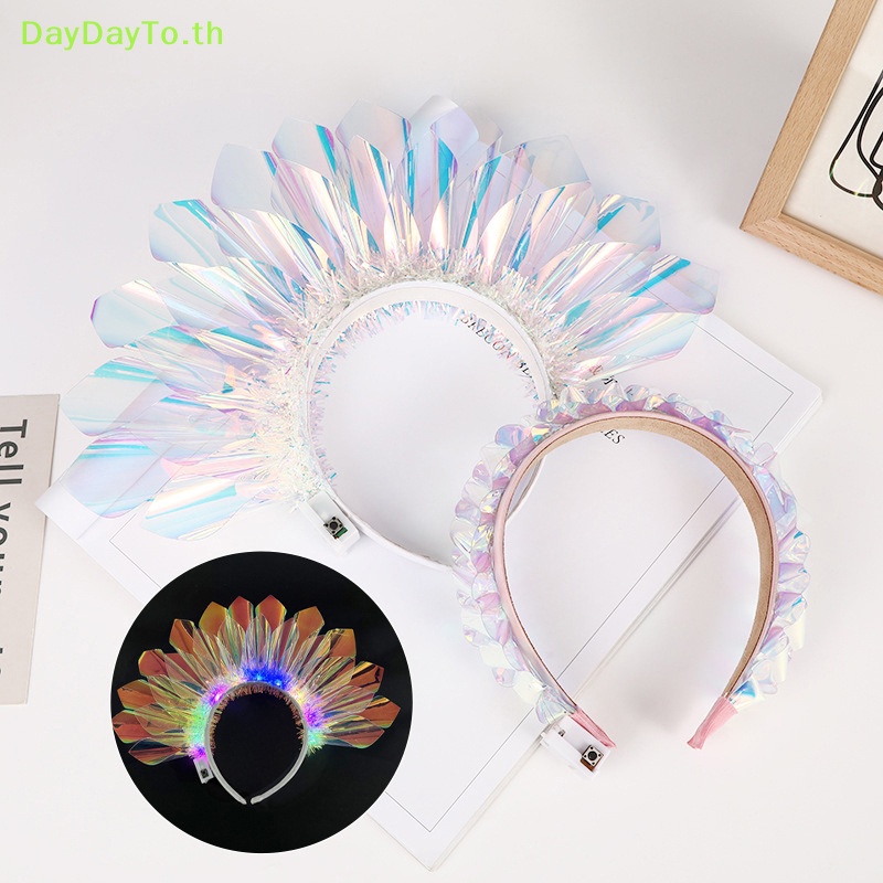 Daydayto ที่คาดผมมงกุฎปีใหม่ มีไฟ LED เรืองแสง พร็อพปาร์ตี้คริสต์มาส สําหรับเด็ก และผู้ใหญ่ 2024