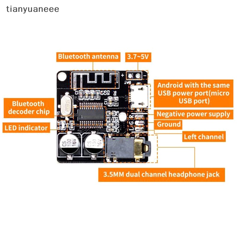 Tianyuaneee บอร์ดรับสัญญาณเสียง 5.0 mp3