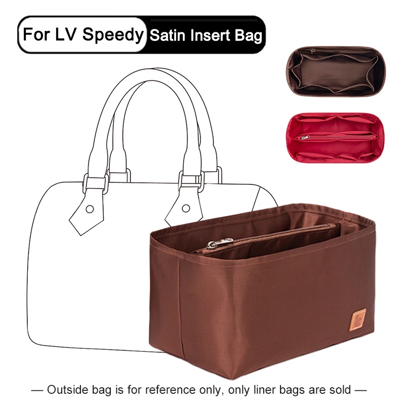 กระเป๋าถือ กระเป๋าเครื่องสําอาง ผ้าซาติน แบบพกพา สําหรับ SPEEDY nano 16 20 25 30 35
