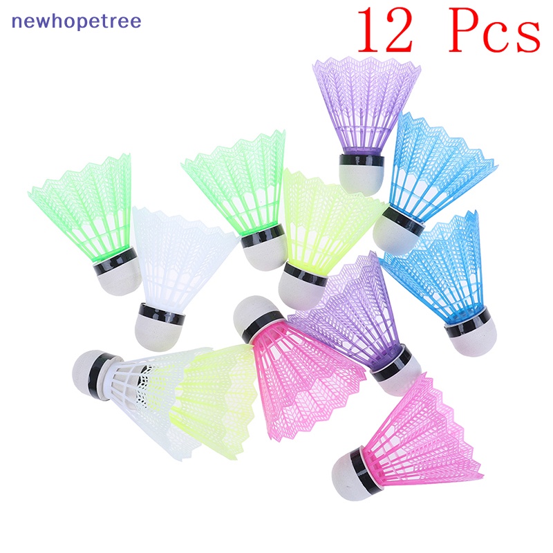 Ntvn ลูกแบดมินตัน พลาสติก หลากสี 12 ชิ้น