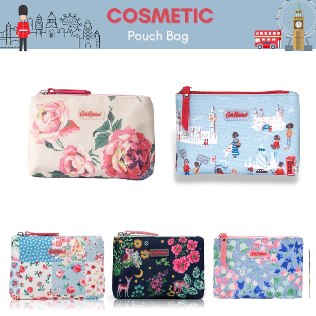 พร้อมส่ง กระเป๋า Cosmetic Pouch กระเป๋าใส่ของจุกจิกผ้าแคนวาสมีซับใน