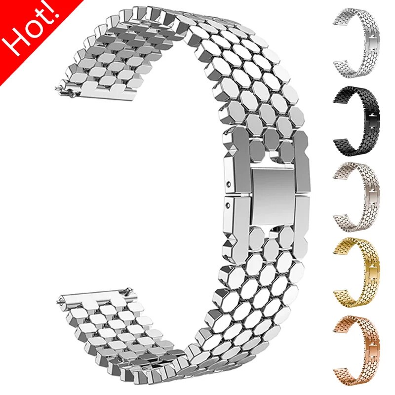 สายนาฬิกาข้อมือสเตนเลส โลหะ 22 มม. สําหรับ Samsung Galaxy 4 classic 46 มม. Gear S3 Galaxy watch 6 classic 47 มม.