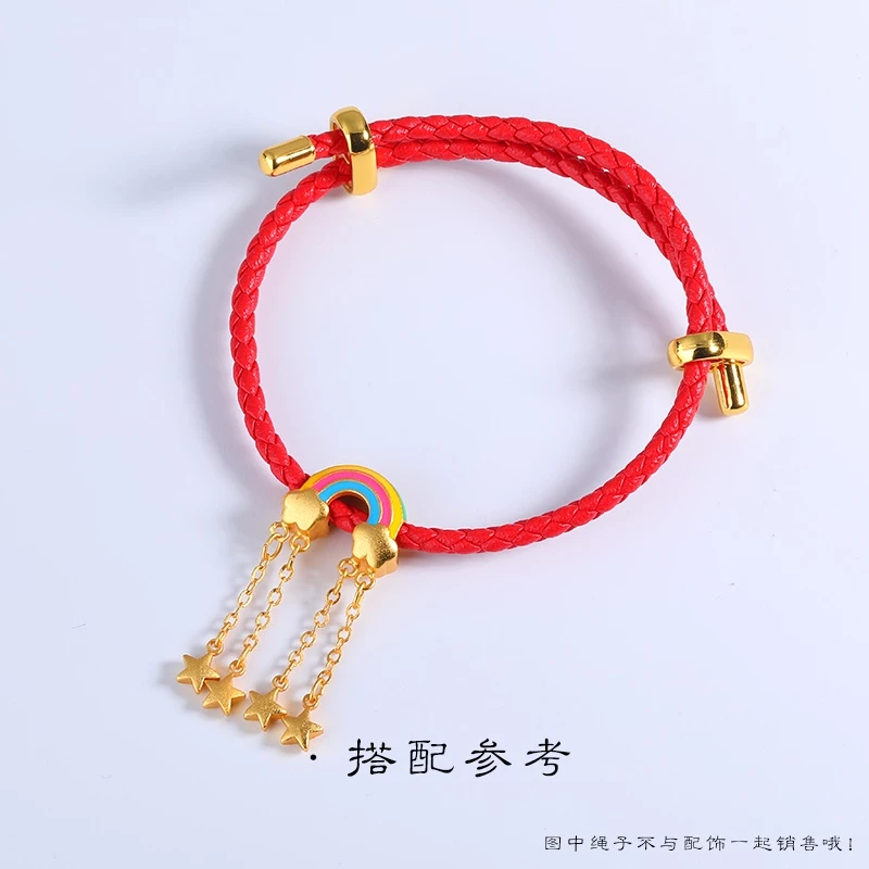 สายโซ่ลูกปัดลายดอกซากุระสีรุ้ง สำหรับแขวนสร้อยข้อมือและเหรียญ DIY thumbnail 6