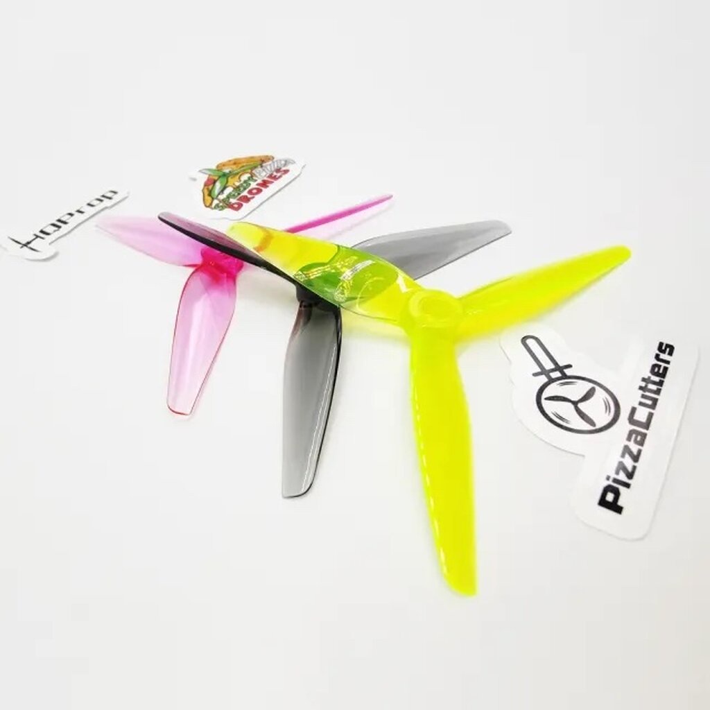 5-H9 HQprop PizzaCutters 5037 Grey (2CW+2CCW) อุปกรณ์โดรน Drone ใบพัดโดรน FPV Racing Drone Freestyle 1 ชุด 4ใบ