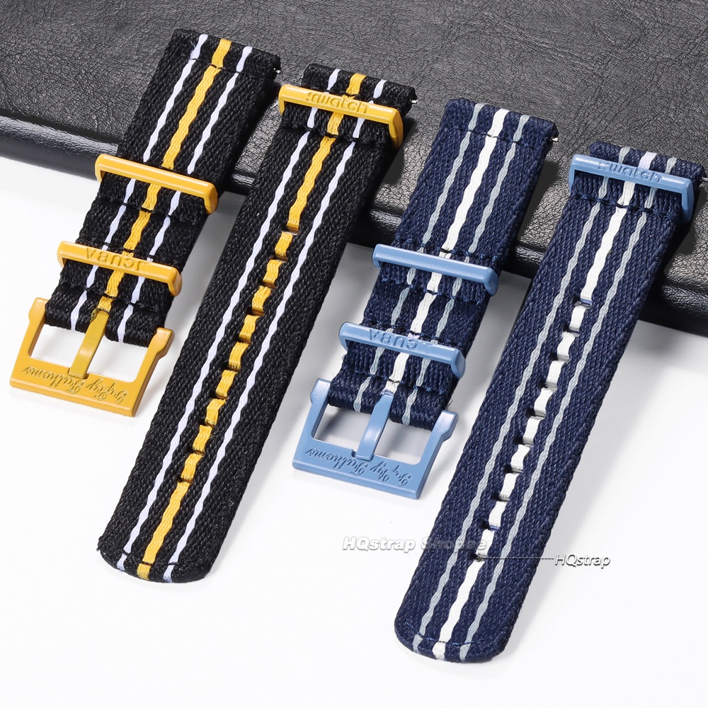 สายนาฬิกาข้อมือไนล่อน 22 มม. ปลดเร็ว หลากสี สําหรับ Blancpain Swatch Antarctic Indian Anlantic Pacific Arctic Ocean Series ราคา ถูกที่สุด ดีลบีเคเค แกลเลอรีภาพที่ 5