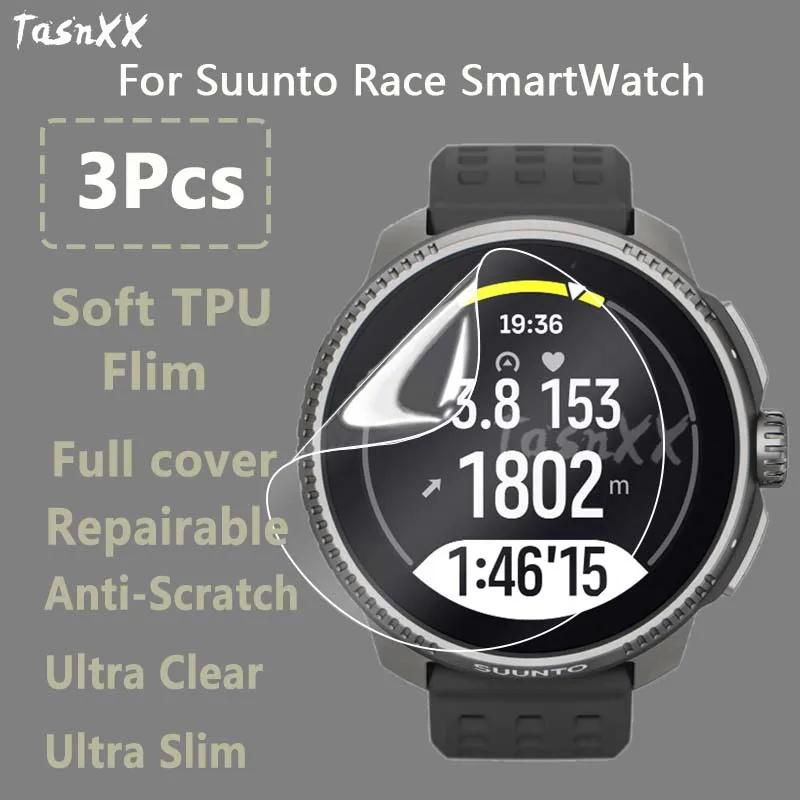 ฟิล์มไฮโดรเจลใส ป้องกันรอยขีดข่วน แบบนิ่ม สําหรับ Suunto Race SmartWatch