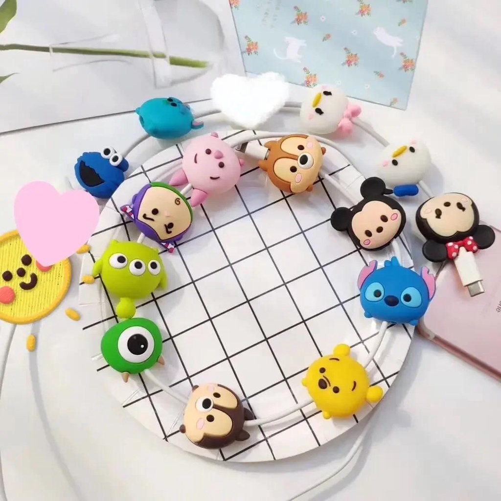 ตัวถนอมสายชาร์จ USB ลายการ์ตูนน่ารัก