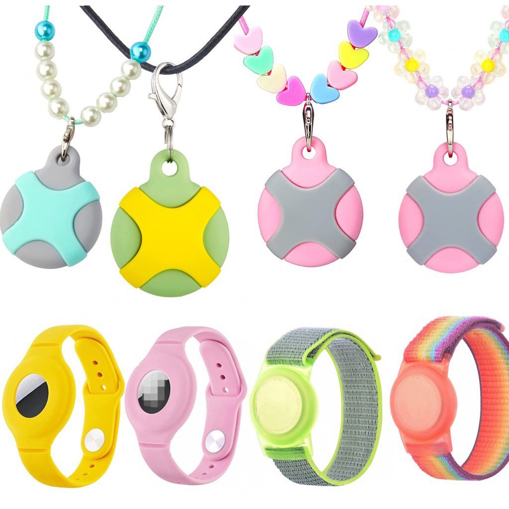 สายรัดข้อมือและสายนาฬิกา รองรับ AirTag สําหรับเด็ก/ผู้ใหญ่ พร้อมเคสป้องกัน | สร้อยคอเด็ก กําไลข้อมือ