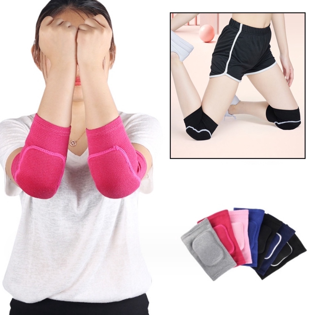 🎀 สายรัดแขน สายรัดเข่า รองเข่า รองข้อศอก มีฟองน้ำ ที่รัดหัวเข่า สนับเข่า กีฬา พยุงหัวเข่า ป้องกันอาการบาดเจ็บ 🎀