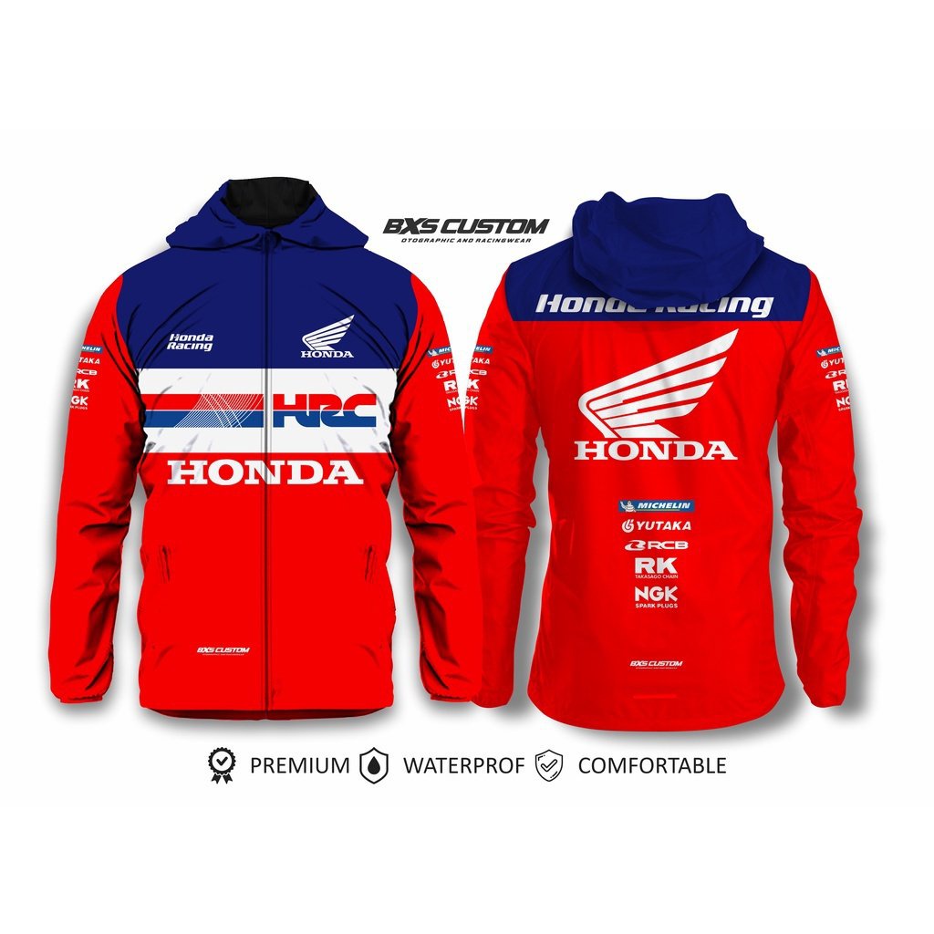 เสื้อแจ็กเก็ต มีฮู้ด ลาย TOURING SUNMORI HRC TEAM HONDA SUNMORI V2NA