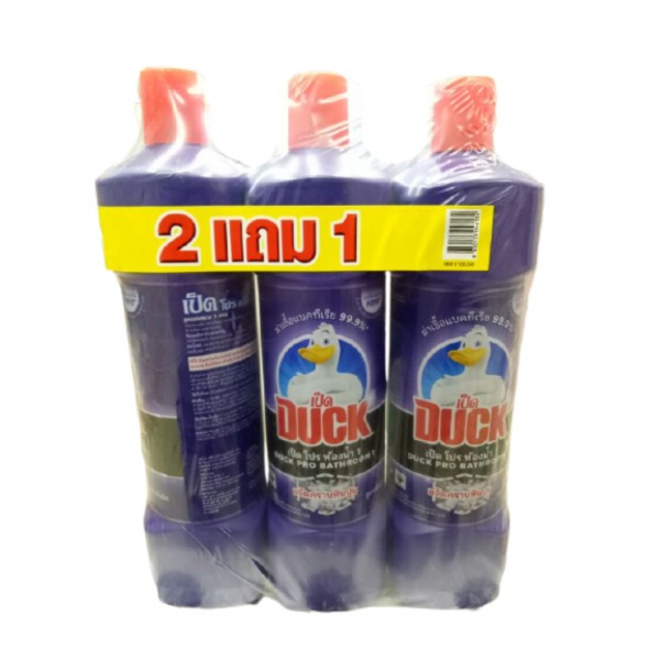 good.garden29-DUCK เป็ดมิสเตอร์มัสเซิล โปร น้ำยาล้างห้องน้ำ 900 มล. สีม่วง (แพ็ค2ฟรี1) ยอดขายอันดับ1