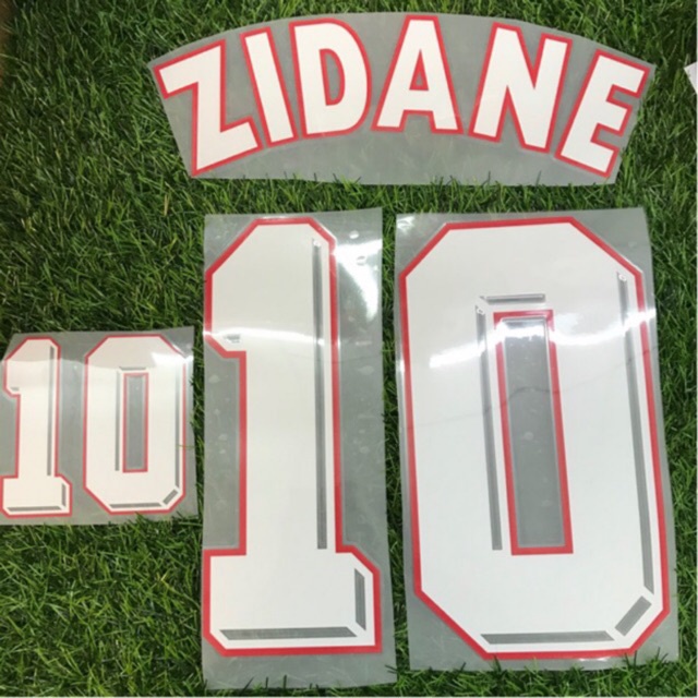 Zidane 10 France home 1998 ชื่อชุด nns