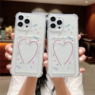 เคสโทรศัพท์ For iPhone 13 11 17 pro max Case iPhone 11 15 16 pro max 14 12 pro max XR XS Max 7 8 Plus ช่องใส่การ์ด