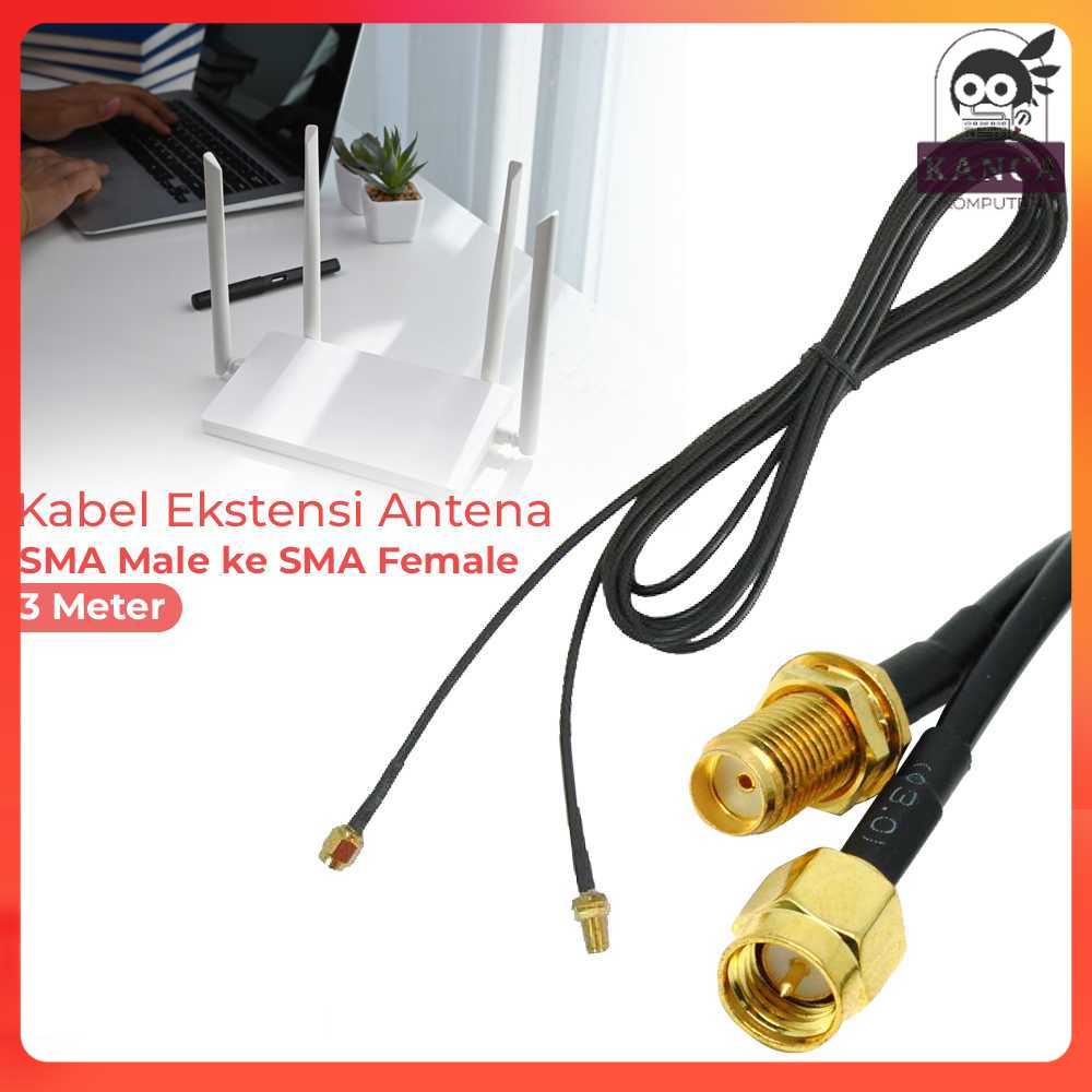 SMA Male to SMA Female Antenna Extension Cable 3 เมตร