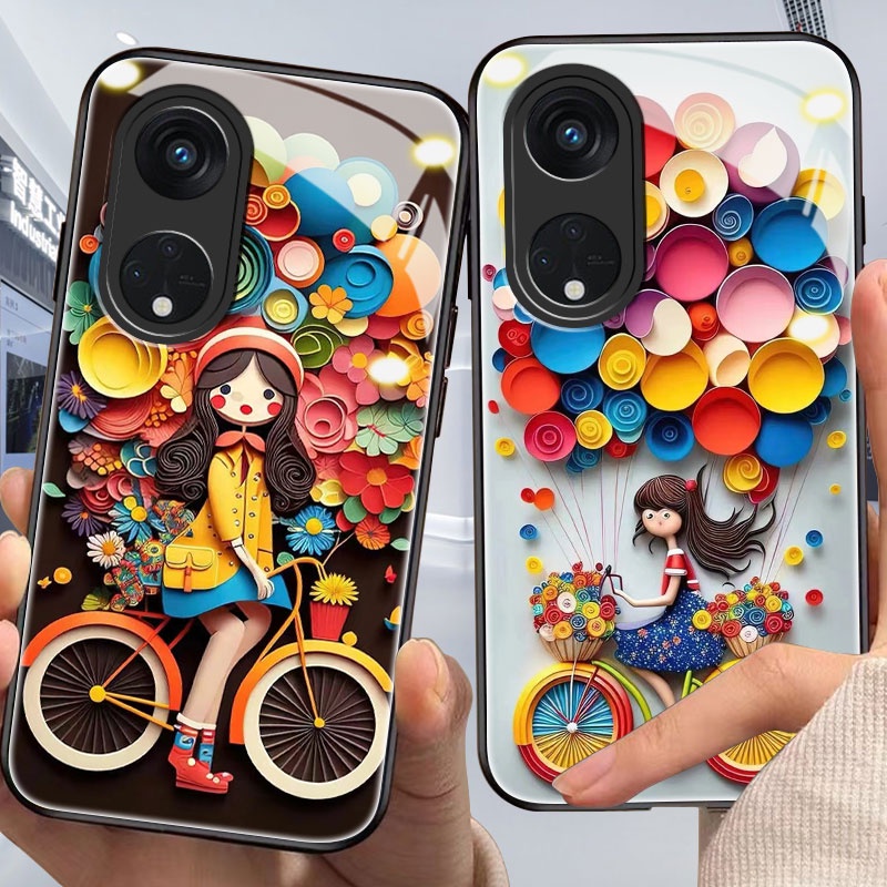 Dmy เคสกระจกนิรภัย สําหรับ oppo a83 a5s a98 a58 a91 a59 a9 50 a93 a95 a57 a55 a78 a7 a71 a77s a76 a96 a92 a72 a94 4g a74 2020 2022