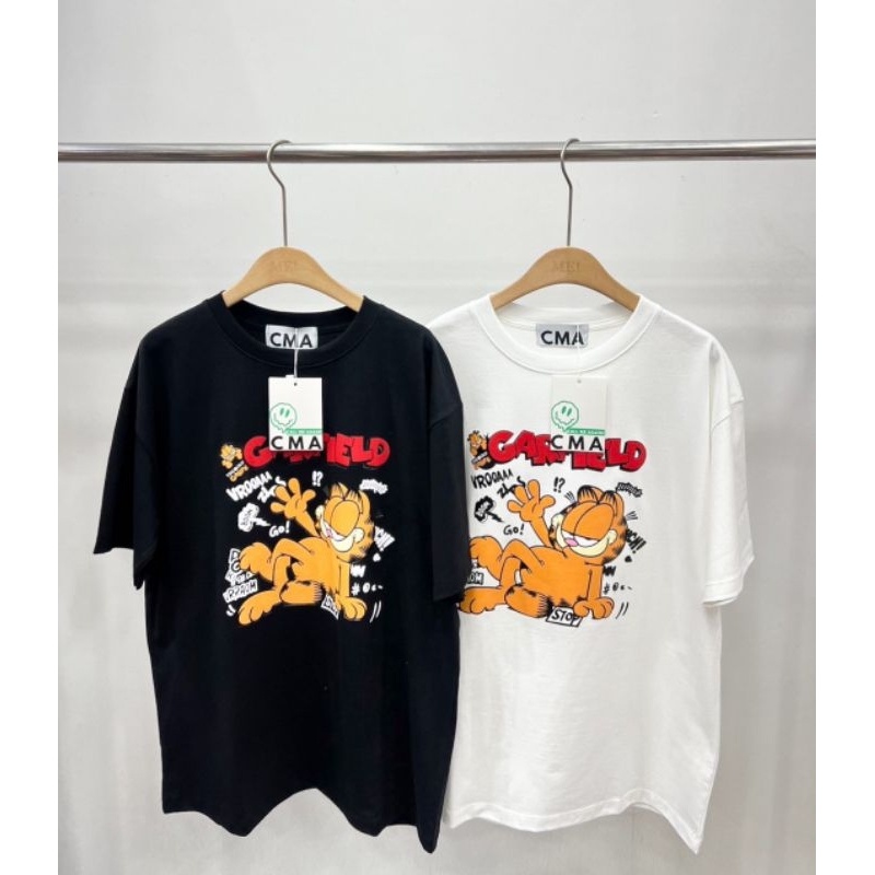 อ่อนนุ่ม 6 😽😽ลาย GF หลังทะลุ 🐕🐕เสื้อยืด CMA ทรง Oversize อก 44-46" ผ้าคอตตอน 💯