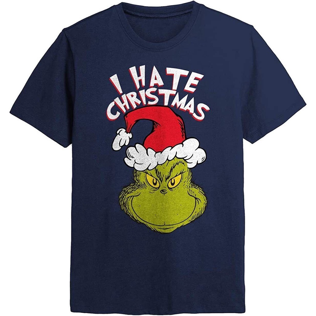Official The Grinch I Hate Christmas Movie Navy T-Shirt Sizes S/M/L BNWT
