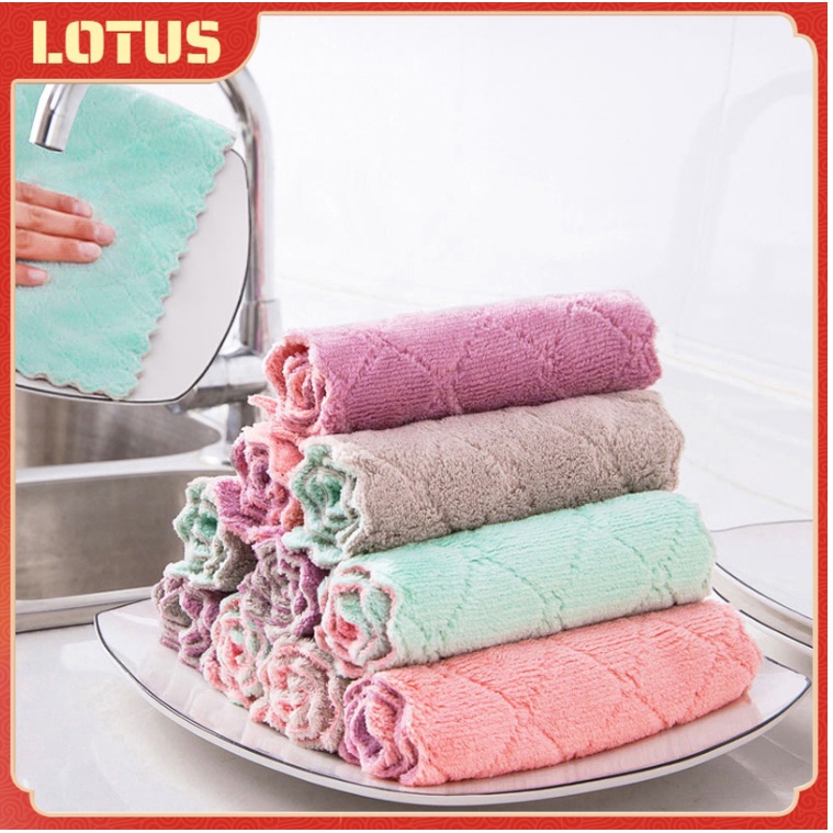 🔥พร้อมส่ง🔥 ผ้าอเนกประสงค์ เช็ดโต๊ะ จาน เช็ดมือ พอดีมือ ซอกซอนดี