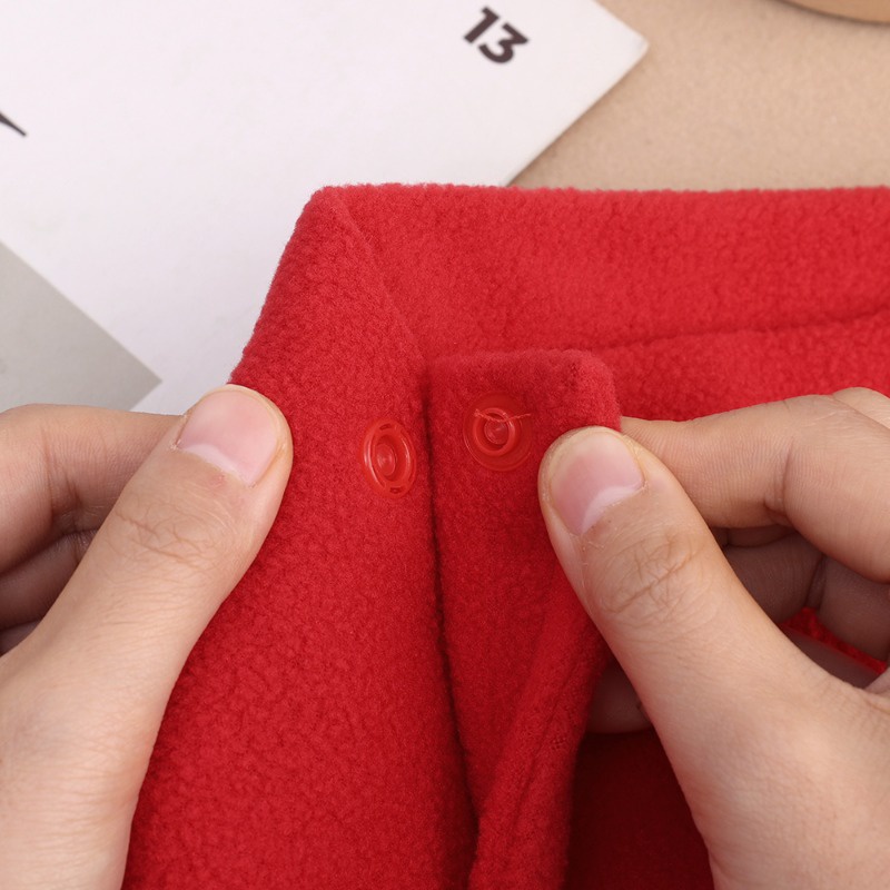 ฤดูใบไม้ร่วงและฤดูหนาว ผ้าพันคอขนแกะ สองชั้น / ปลอกคอ แบบหนา ให้ความอบอุ่น / ผ้าพันคอขนแกะขั้วโลก / ผ้าพันคอขี่รถ กลางแจ้ง กันลม กระดุมไขว้คอ ผ้าเช็ดคอ - รูปที่ 4