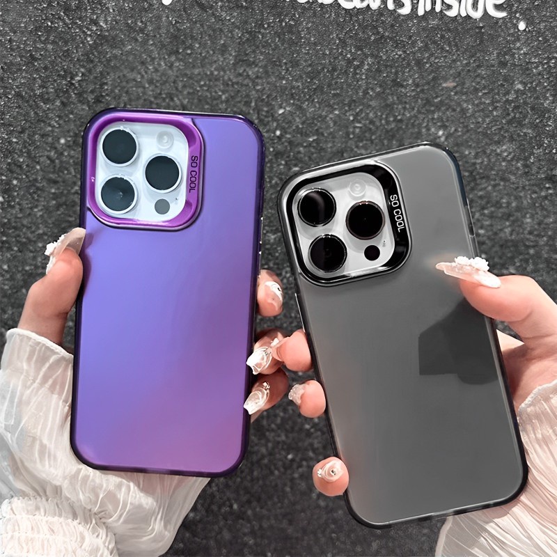 เคส Matte Laser Samsung Galaxy A54 A34 A24 A14 A73 A53 A52 A52S A23 A13 4G 5G Colored silver Soft Edge Anti-fall Hard Phone Back Case Cover CYD 01