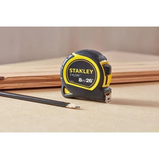 ตลับเมตร สแตนเล่ย์ 5 เมตร ไทรอน หุ้มยาง อย่างดี Stanley meter case 5 m TyLon rubber cover/ABS plastic well